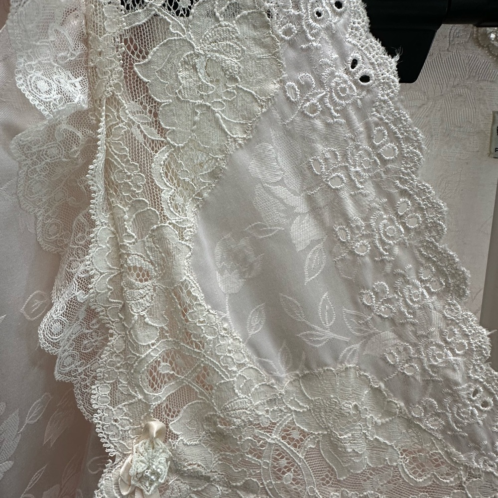 Dior Pink Floral Lace Chemise - Picture 5 of 11